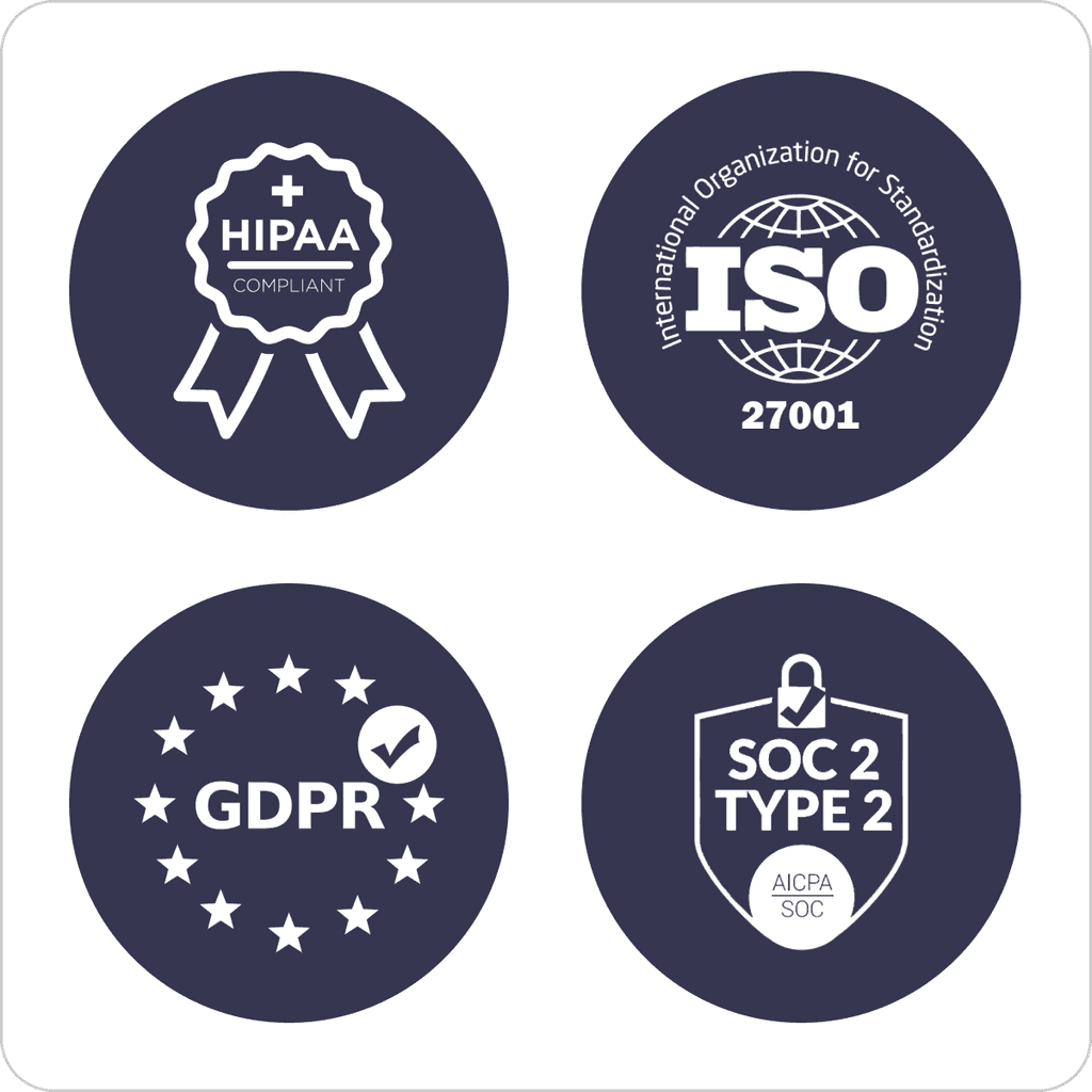 הסמכות אבטחה: ISO 27001, SOC 2, GDPR ו-HIPAA