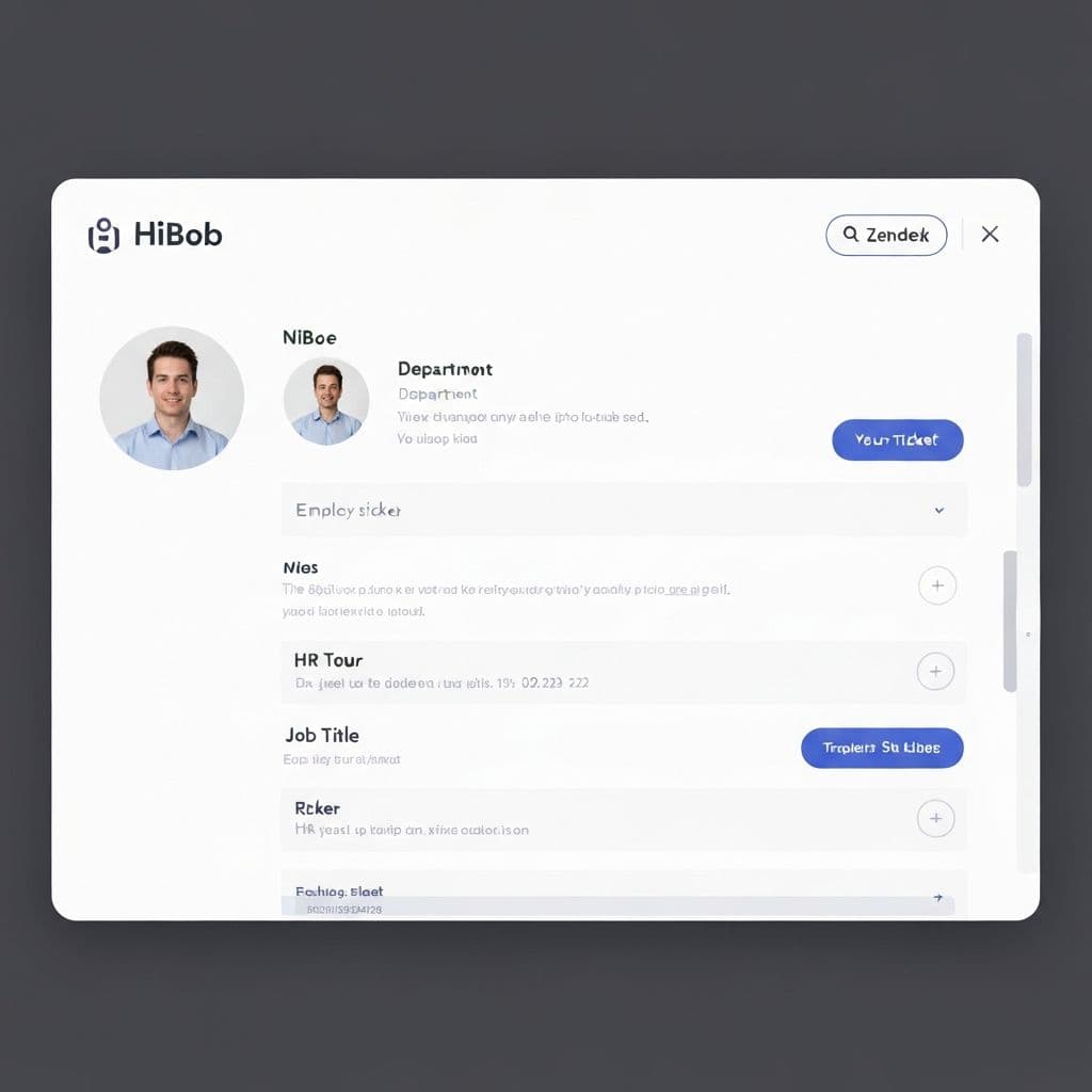 HiBob employee data displayed inside Zendesk